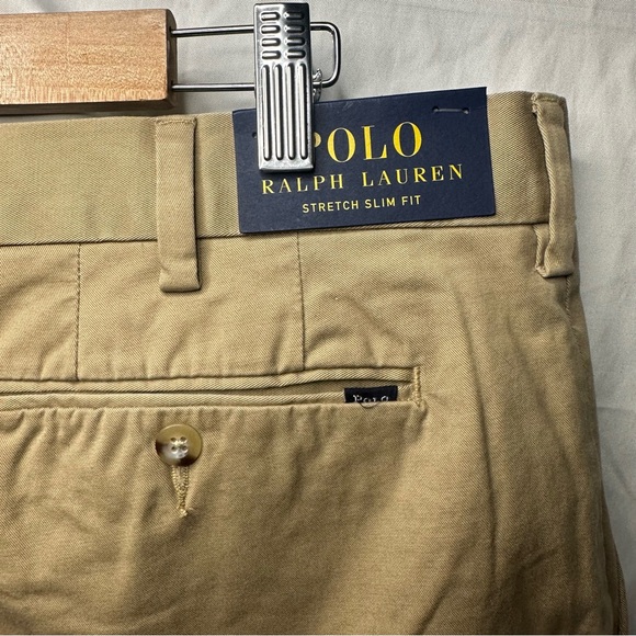 NWT Polo Ralph Lauren Stretch Slim Fit Pants Boating Khaki Chino 38x30.      053 - Picture 6 of 14